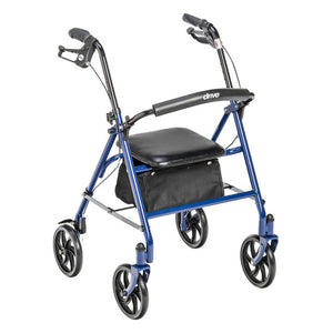 Drive Steel 4 Wheel Rollator with Fold Up Removable Back