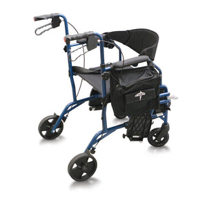 Medline Excel Translator Rollator/Transport Chair - Blue