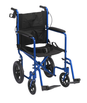 Drive Lightweight Expedition Transport Wheelchair - Blue