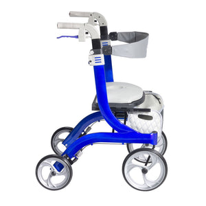 Drive Medical Nitro DLX Rollator, Firm Foam Seat - Side view