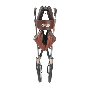 Drive Medical Nitro DLX Rollator, Firm Foam Seat - Folded