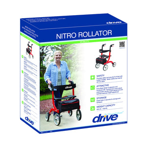 Drive Nitro Euro Style Walker Rollator, Petite - Packaging