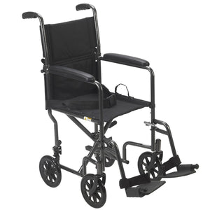 Drive Economy Steel Transport Chair-17"