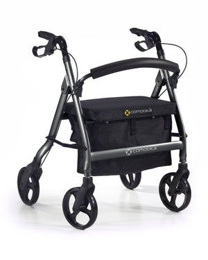 Comodita Spazio Extra Wide Heavy Duty Rolling Walker - Metallic Graphite