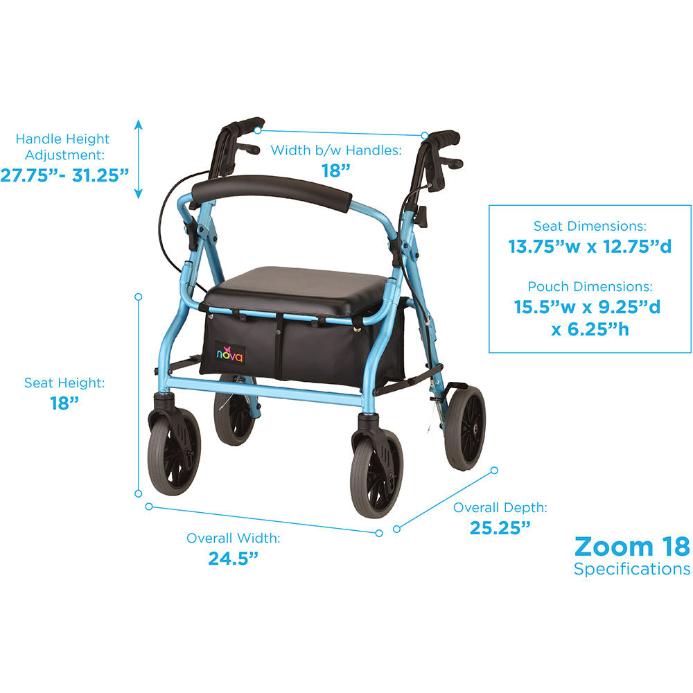 NOVA ORTHO-MED ZOOM ROLLATOR