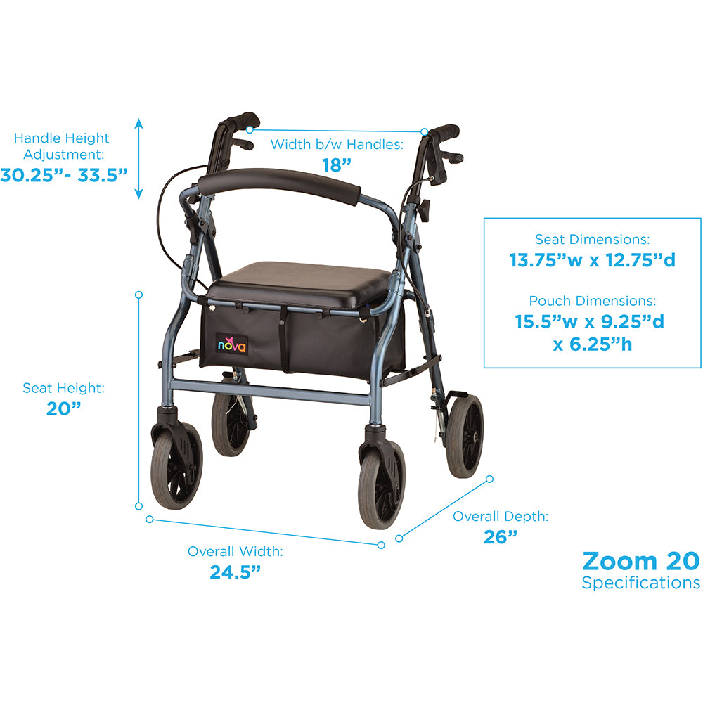 NOVA ORTHO-MED ZOOM ROLLATOR
