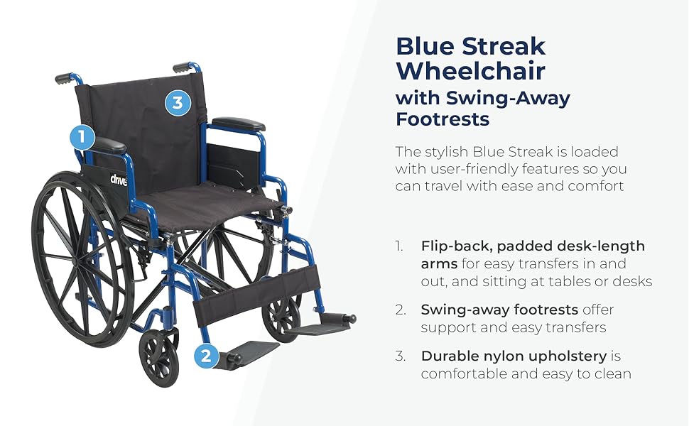 Drive Blue Streak Wheelchair