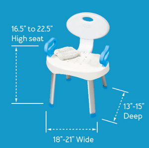 Carex E-Z Bath and Shower Chair with Handles