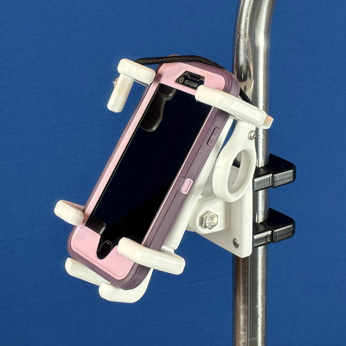 Open Faced Smart Phone Holder for Walkers and Rollators