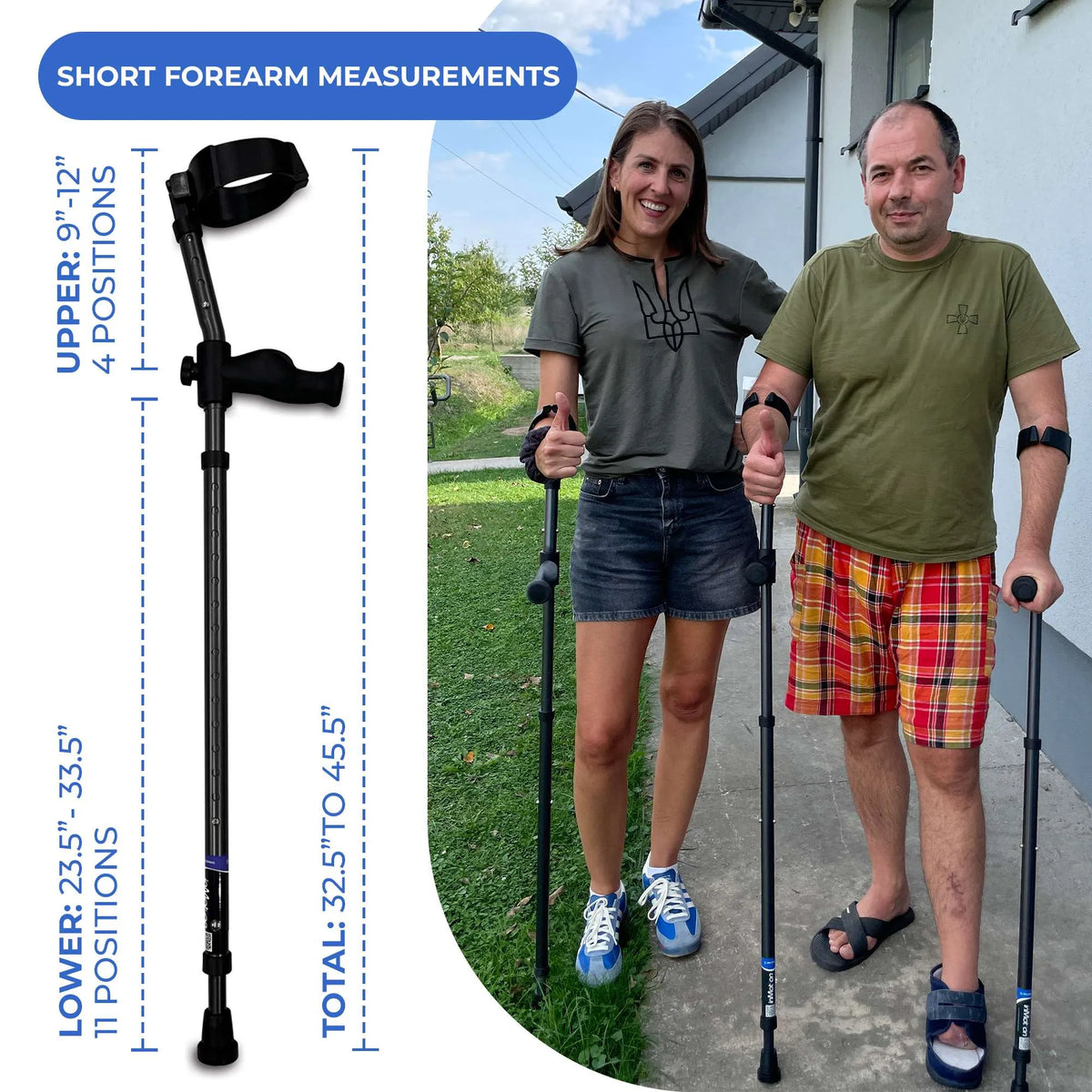 Millennial In-Motion Forearm Crutches, 1 Pair