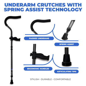 Millennial In-Motion Pro Crutches, 1 Pair