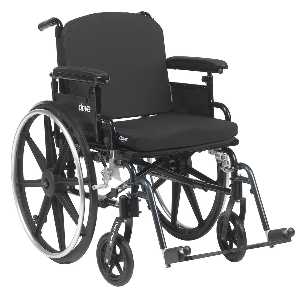 Bilt-Rite Mastex Health Wheelchair Back Cushion, Black, 18 Inch x 20 Inch  FO370