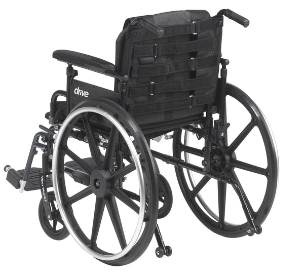 Bilt-Rite Mastex Health Wheelchair Back Cushion, Black, 18 Inch x