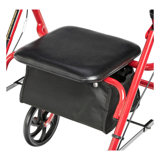 Drive Steel 4 Wheel Rollator with Fold Up Removable Back