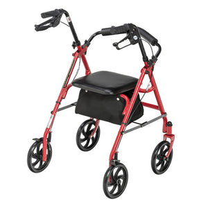 Drive Steel 4 Wheel Rollator with Fold Up Removable Back-Blue