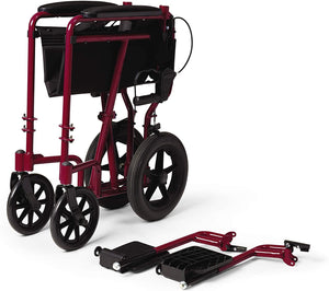 Aluminum Transport Wheelchair w/ 12" Wheels