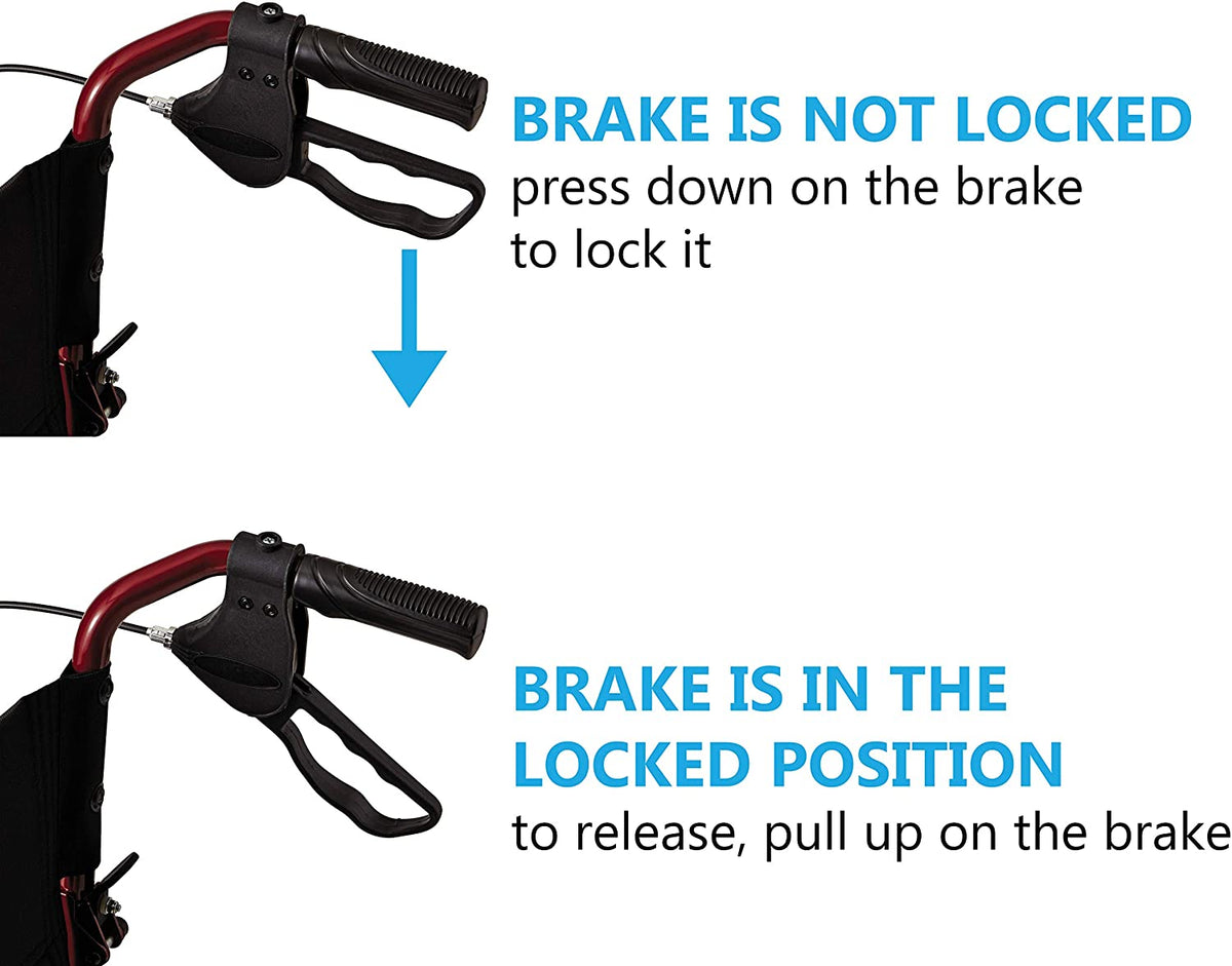 Aluminum Transport Wheelchair w/ 12" Wheels