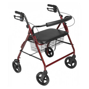 Lumex Walkabout Four-Wheel Imperial Rollator - Red