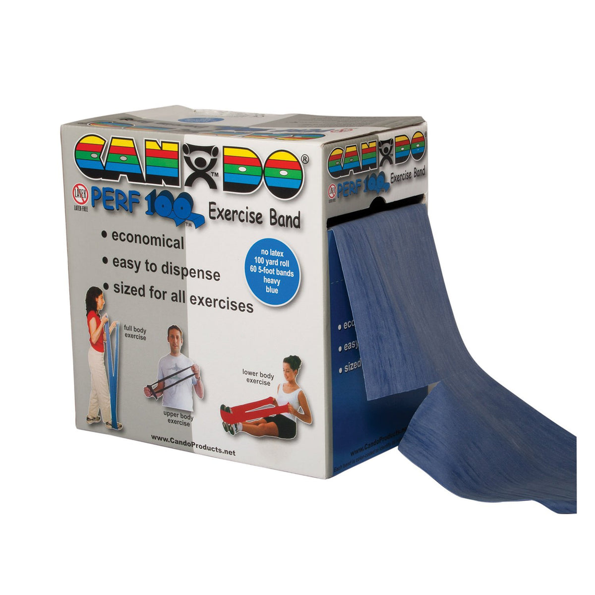 CanDo® Latex Free Exercise Band - 100 Yd. Perf-100™ Roll
