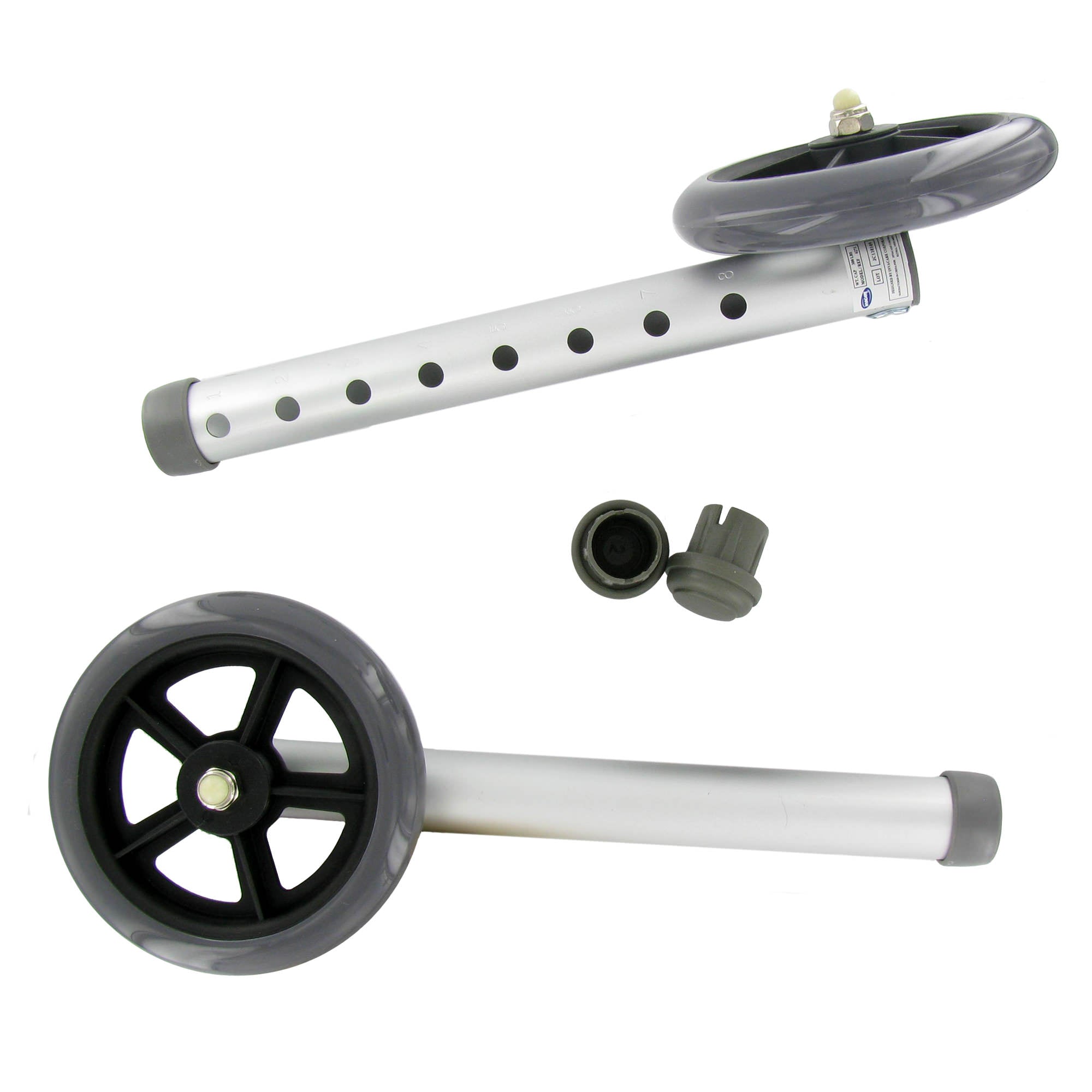 5" Single Fixed Wheel Attachments with Glide Tips