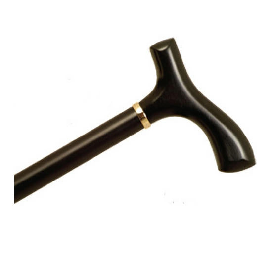 Brown Acrylic Fritz Handle Cane w/ Wooden Shaft ⋆ Mobility Access