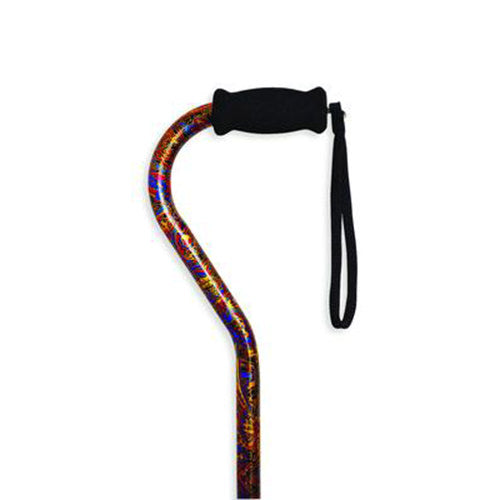 Adjustable Cane with Offset Handle-Paisley