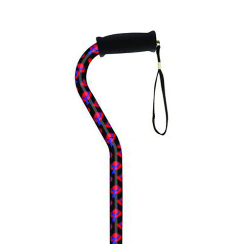 Offset Handle Canes-Red Hat