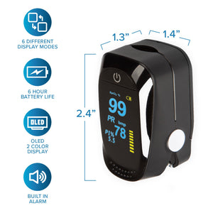 Finger Pulse Oximeter-With 2 AAA batteries