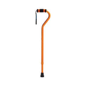 Standard Offset Walking Cane - Adjustable, Aluminum-Orange