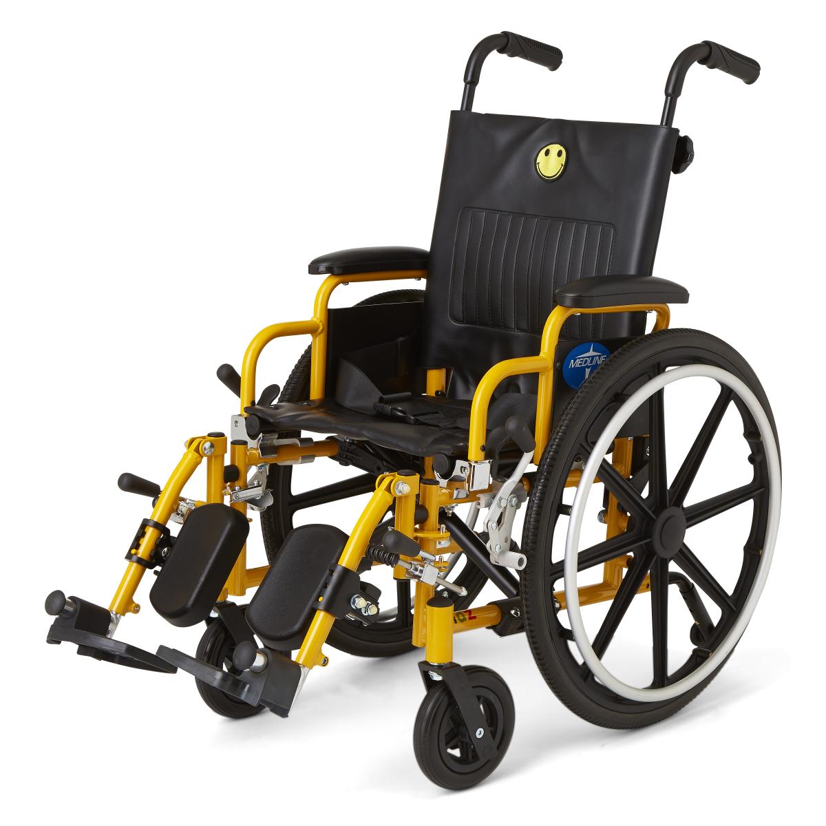 Medline 14" Pediatric Wheelchair with Elevating Footrests