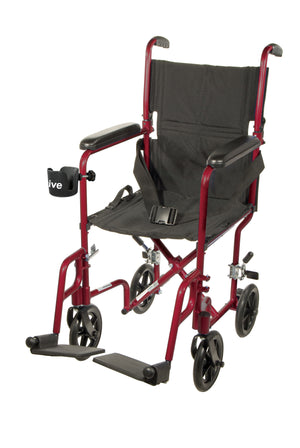 Drive Aluminum Transport Chair - Red