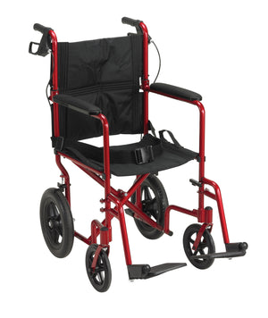 Drive Lightweight Expedition Transport Wheelchair - Red