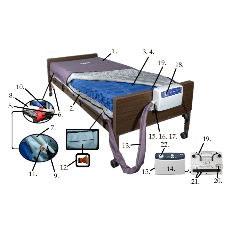 Drive mattress system parts for