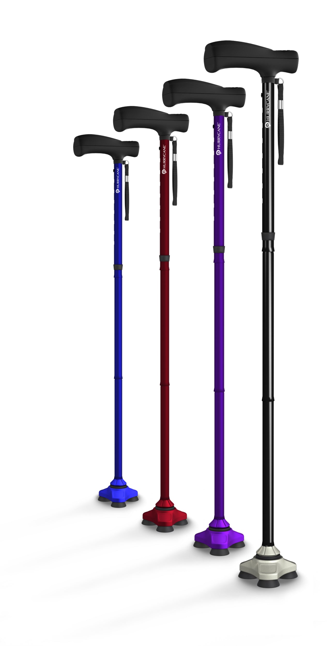 HurryCane Freedom Edition Folding Cane with T Handle-Blue