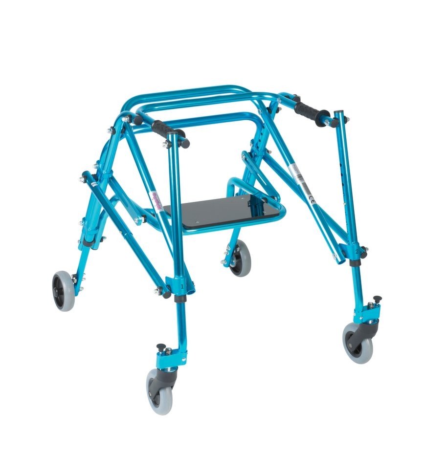 Drive Nimbo Rehab Lightweight Posterior Posture Walker with Seat - Blue, Large