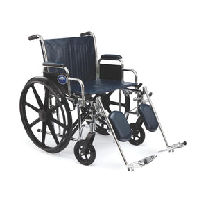 Medline Excel Narrow Wheelchair-Detachable Footrests