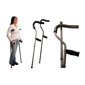Millennial In-Motion Pro Crutches - In-use & Folded