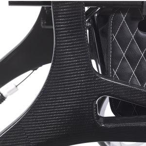 Drive Nitro 4 Wheel Rollator (Carbon Fiber) - Close up of the frame