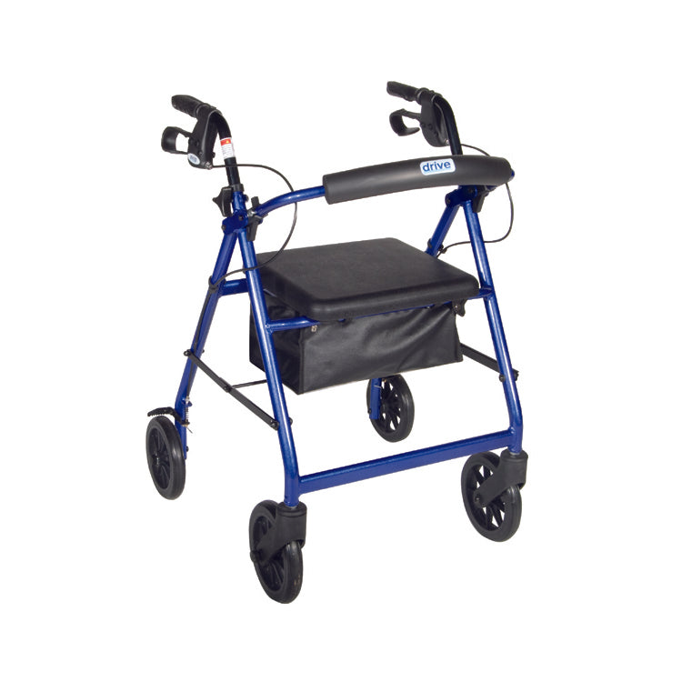Drive Aluminum Rollator with Fold Up and Removable Back Support (Blue)