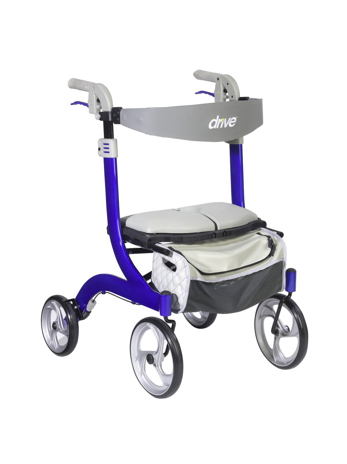 Drive Medical Nitro DLX Rollator, Firm Foam Seat