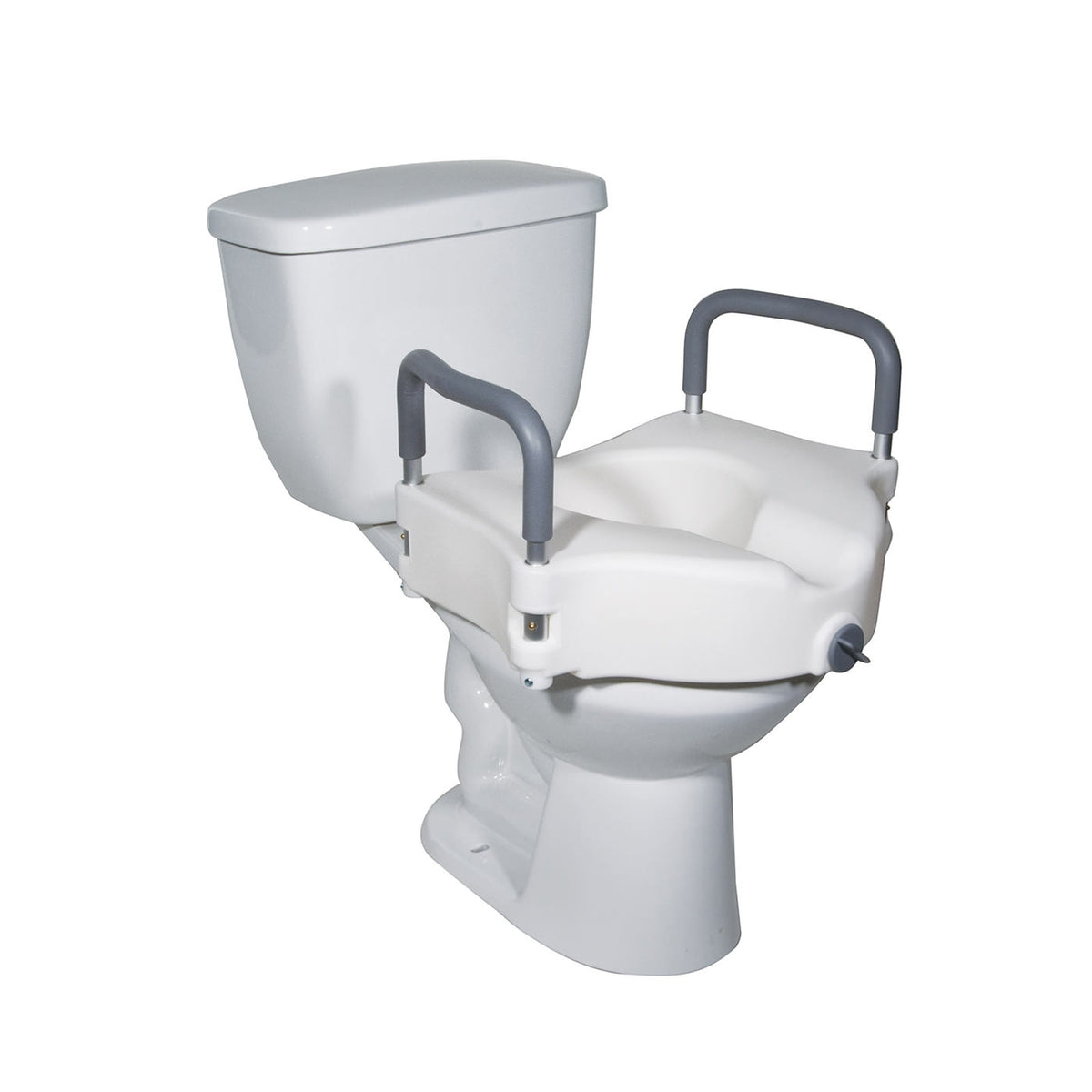 Drive Elevated Raised Toilet Seat with Removable Padded Arms, With Armrests