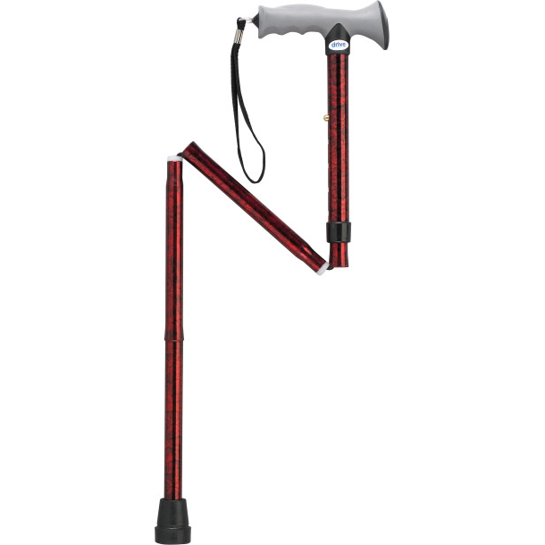 Drive Medical Adjustable Height Folding Lightweight Cane Seat