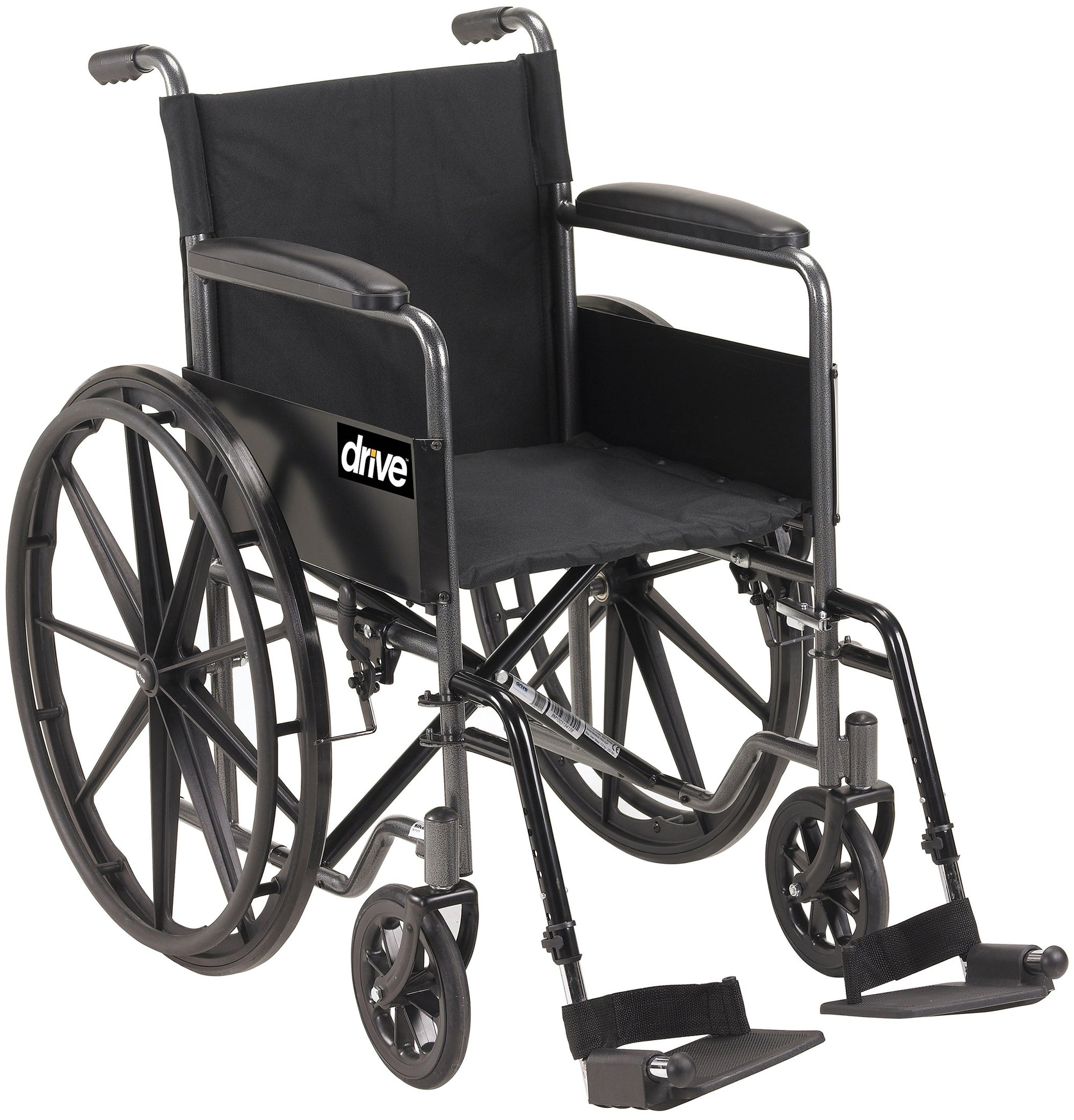 Drive 18" Sport Wheelchair with Fixed Armrests-Swing Away Footrests